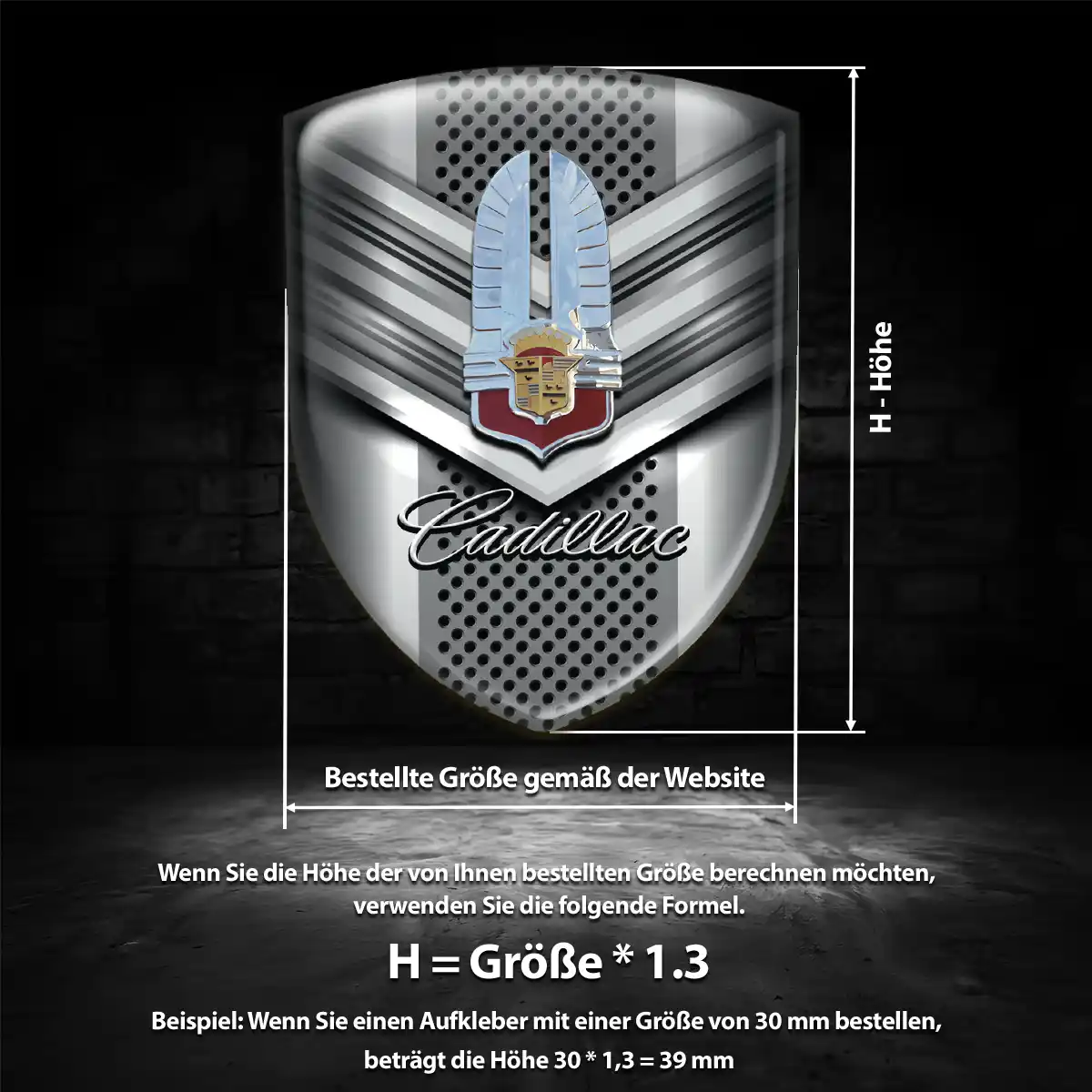 Cadillac Aufkleber 3D Gel Emblem Auto Tuningfahrzeug