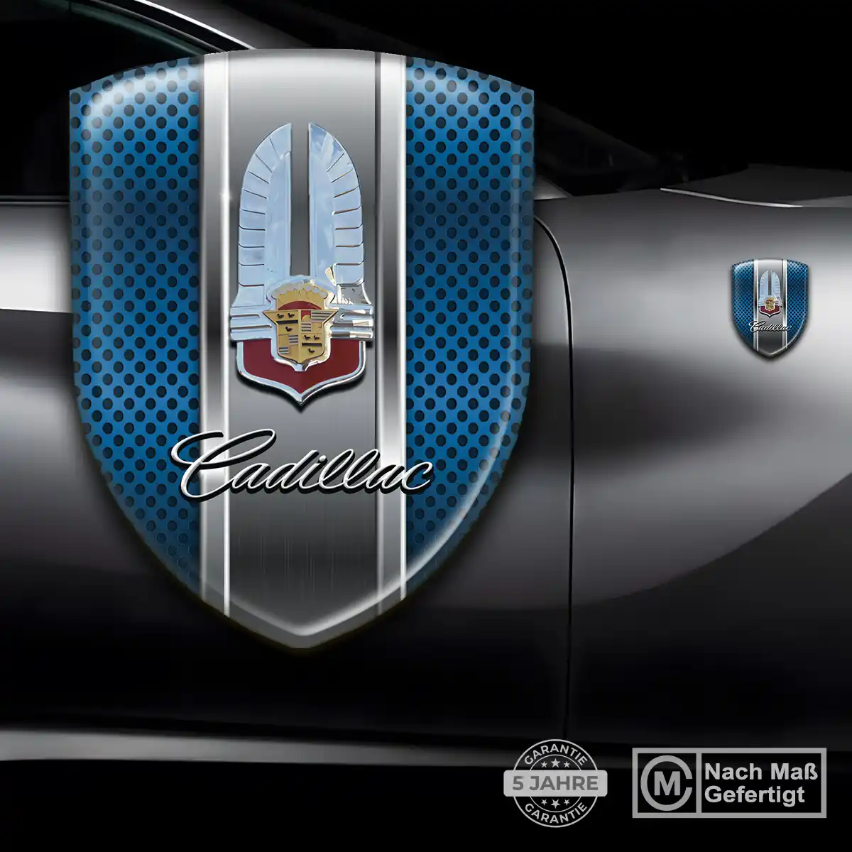 Cadillac Aufkleber 3D Gel Emblem Elegantes Design