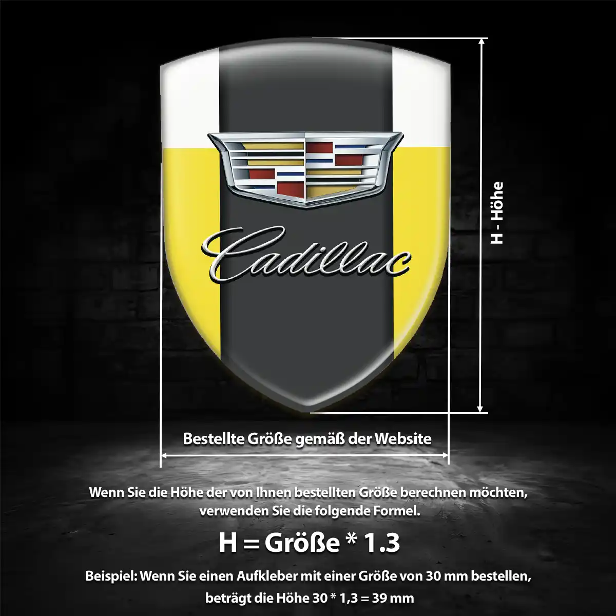 Cadillac Aufkleber 3D Gel Emblem Hohe Qualität