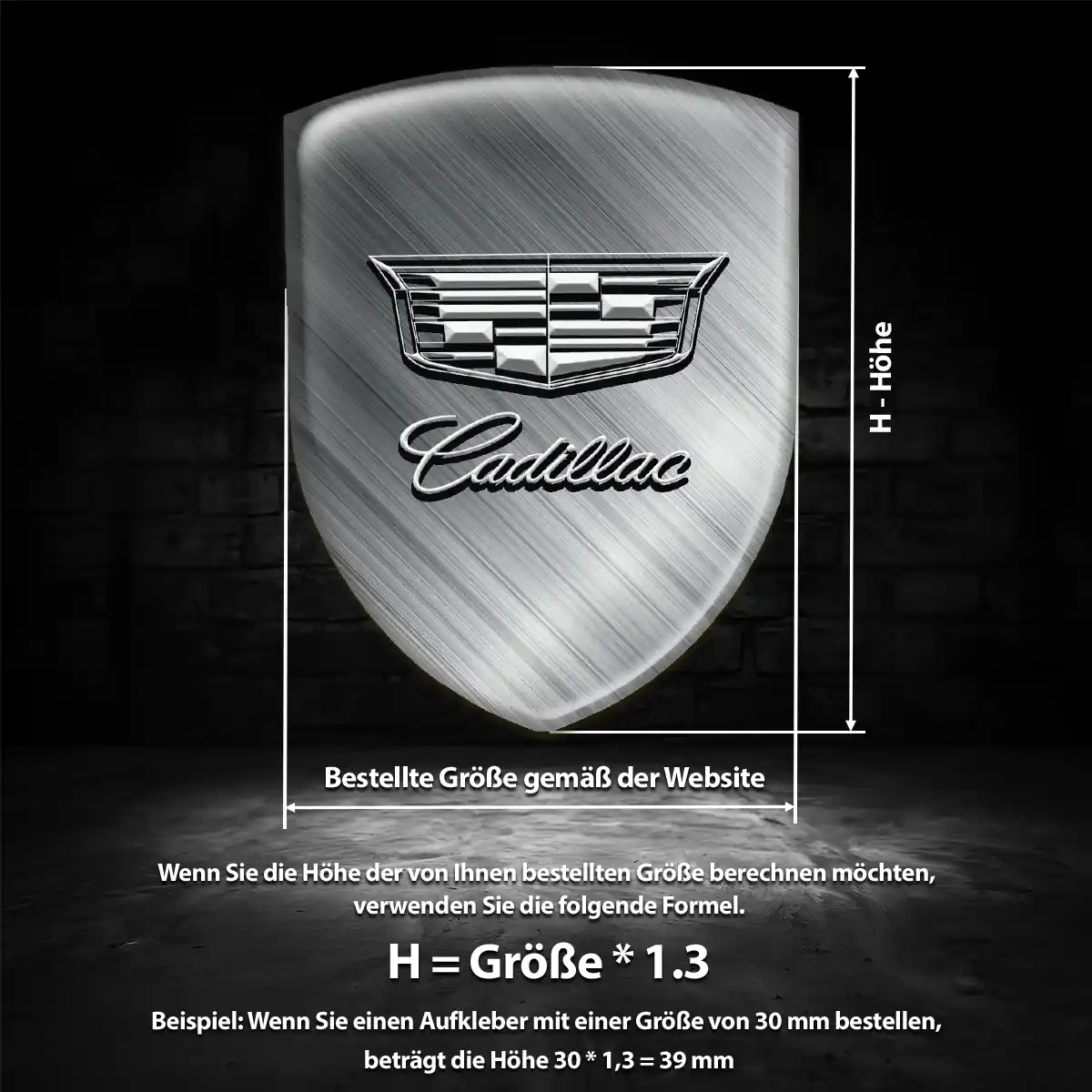 Cadillac Aufkleber 3D Gel Emblem Luxus-Edition