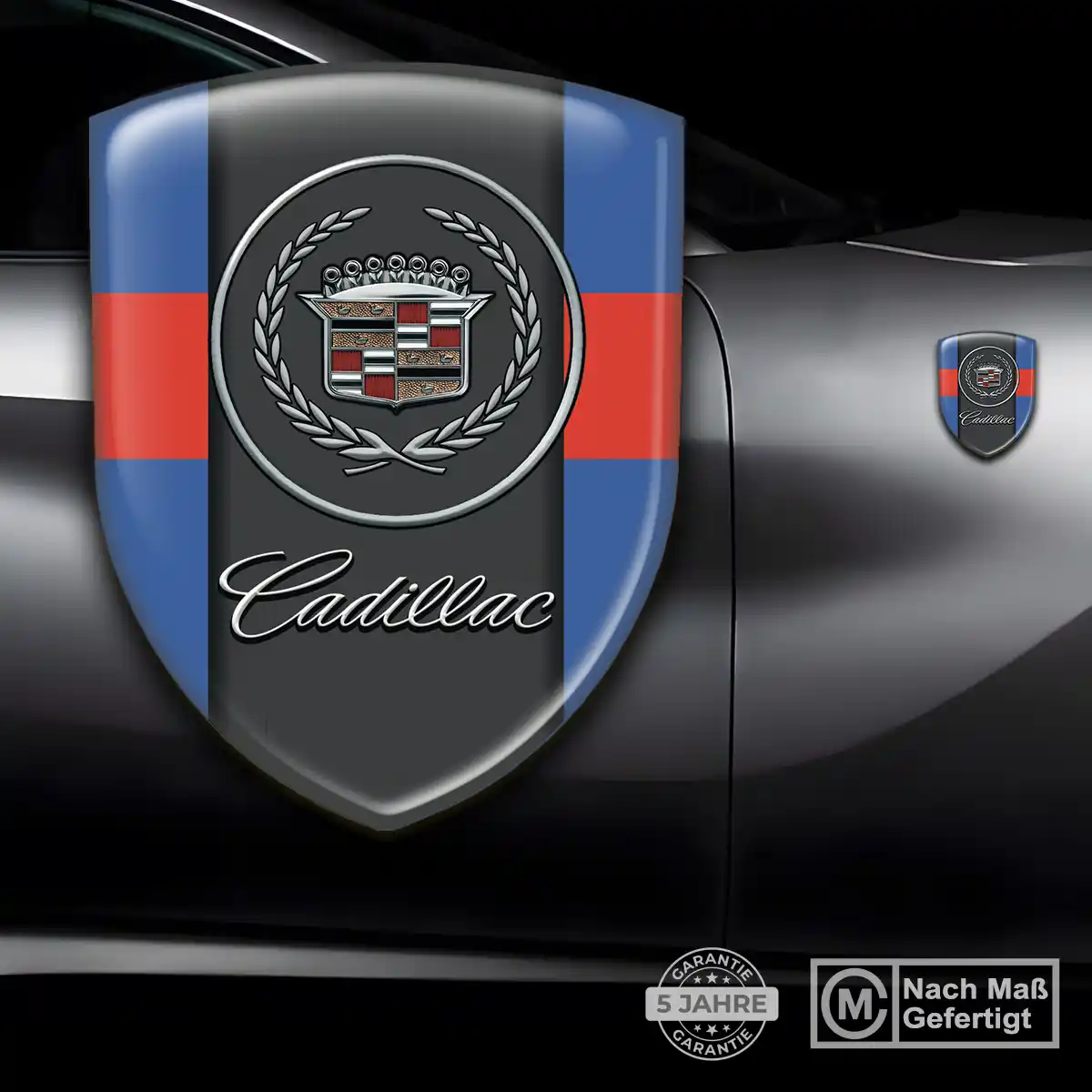 Cadillac Aufkleber 3D Gel Emblem Modernes Design