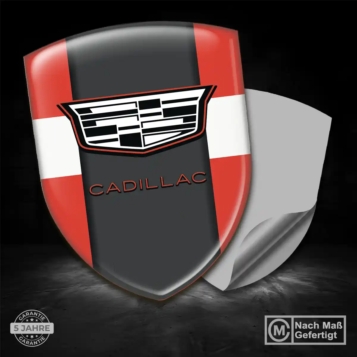 Cadillac Aufkleber 3D Gel Emblem Stilvolles Design
