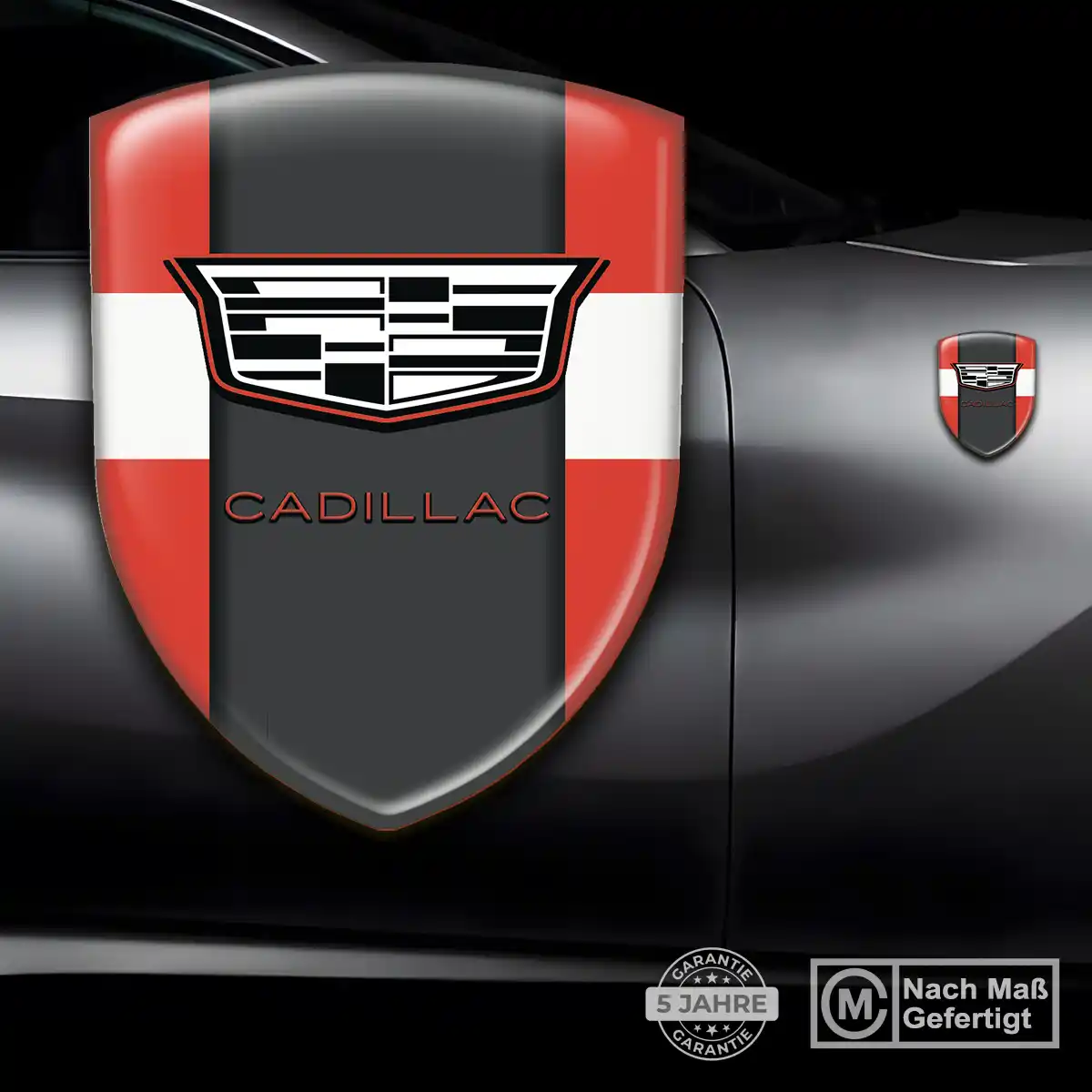 Cadillac Aufkleber 3D Gel Emblem Stilvolles Design