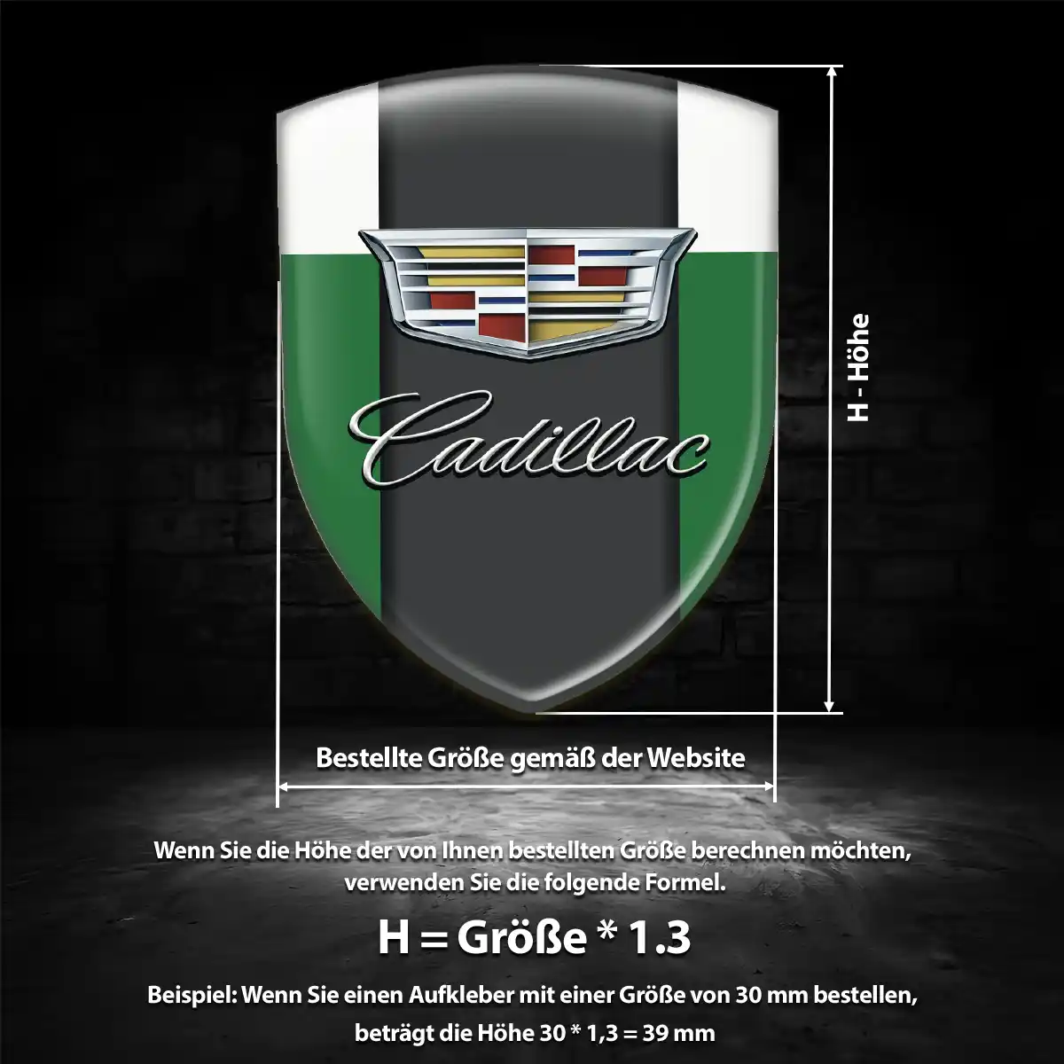 Cadillac Aufkleber 3D Gel Emblem Tuningfahrzeug