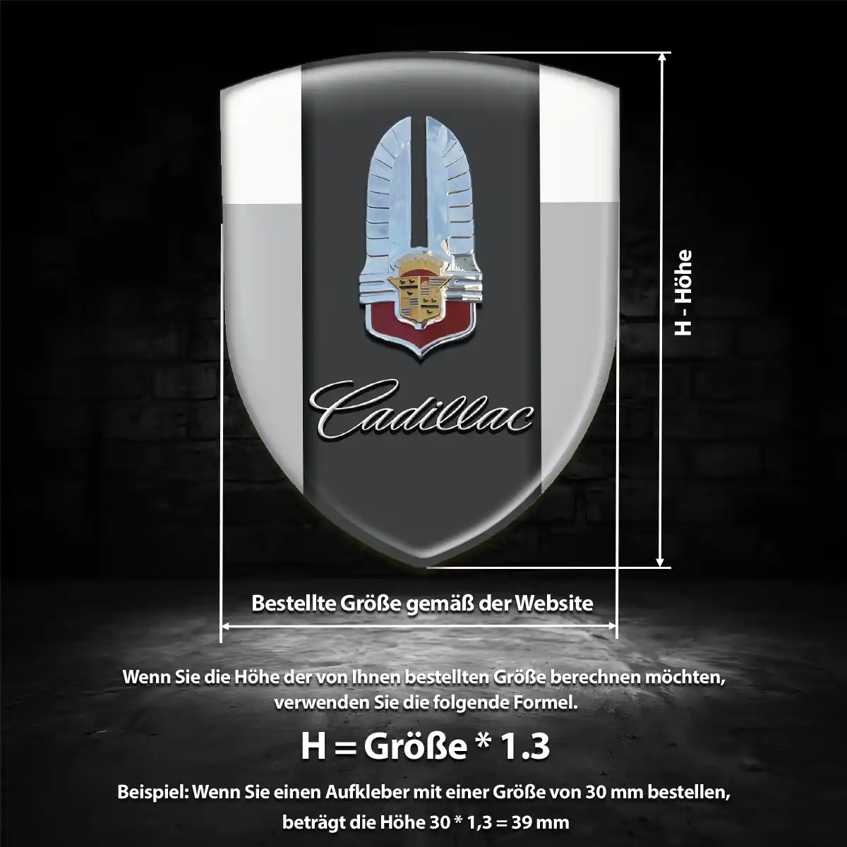Cadillac Aufkleber 3D Gel Embleme Anspruchsvolles Design
