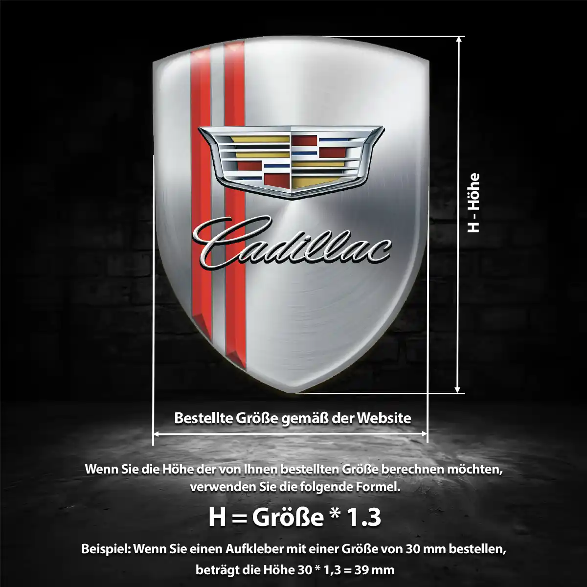 Cadillac Aufkleber 3D Gel Embleme Ausdrucksstarkes Design