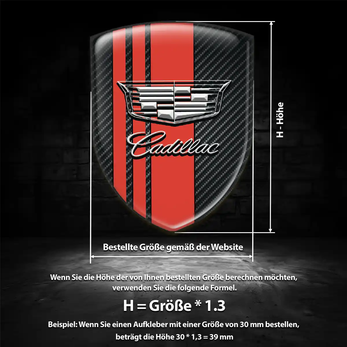 Cadillac Aufkleber 3D Gel Embleme Auto Elegantes Design