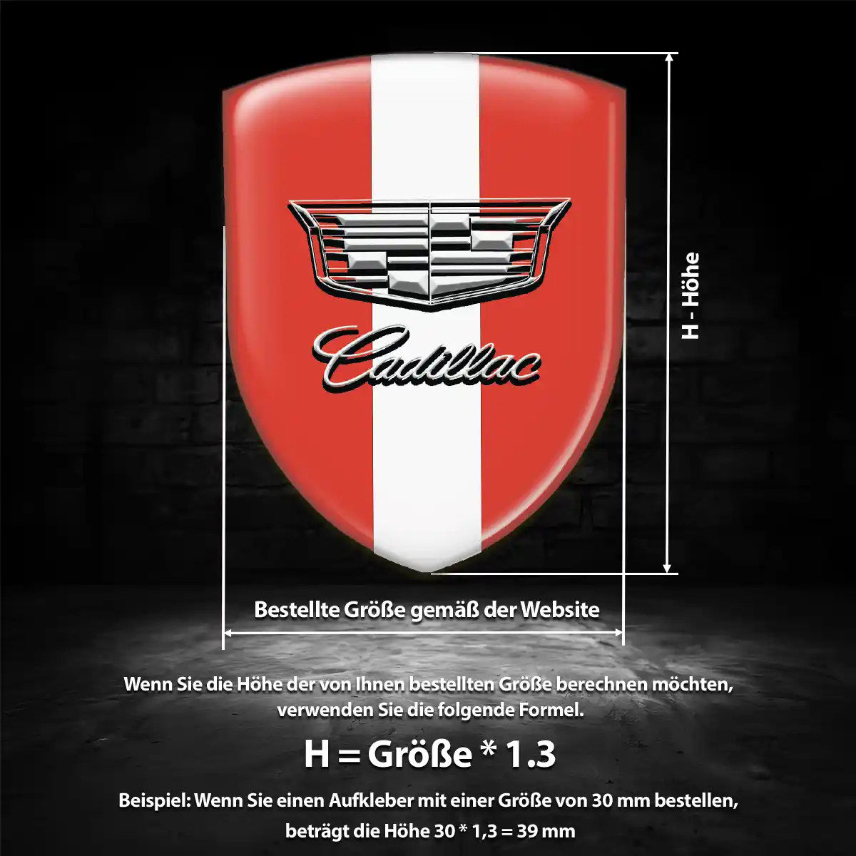 Cadillac Aufkleber 3D Gel Embleme Auto Exterieurdesign