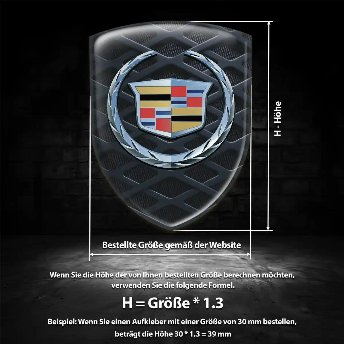 Cadillac Aufkleber 3D Gel Embleme Auto Höchste Qualität
