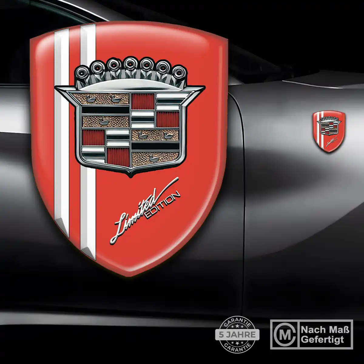 Cadillac Aufkleber 3D Gel Embleme Auto Hochwertiges Harz