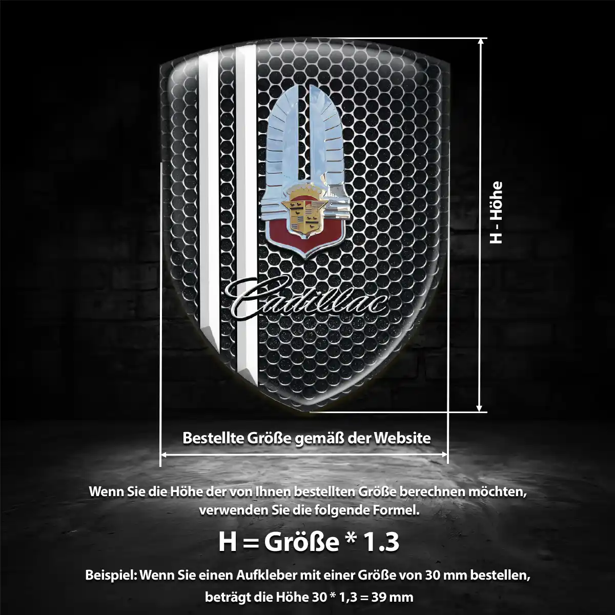 Cadillac Aufkleber 3D Gel Embleme Auto Luxus-Edition