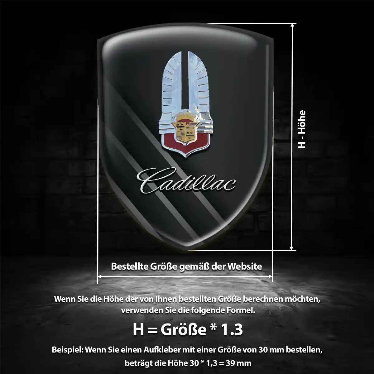 Cadillac Aufkleber 3D Gel Embleme Auto Markenedition