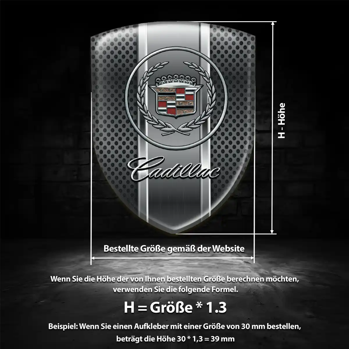 Cadillac Aufkleber 3D Gel Embleme Auto Premiumqualität