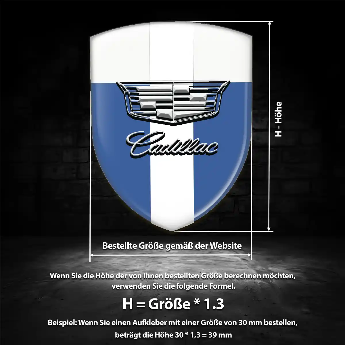 Cadillac Aufkleber 3D Gel Embleme Auto Spitzenqualität