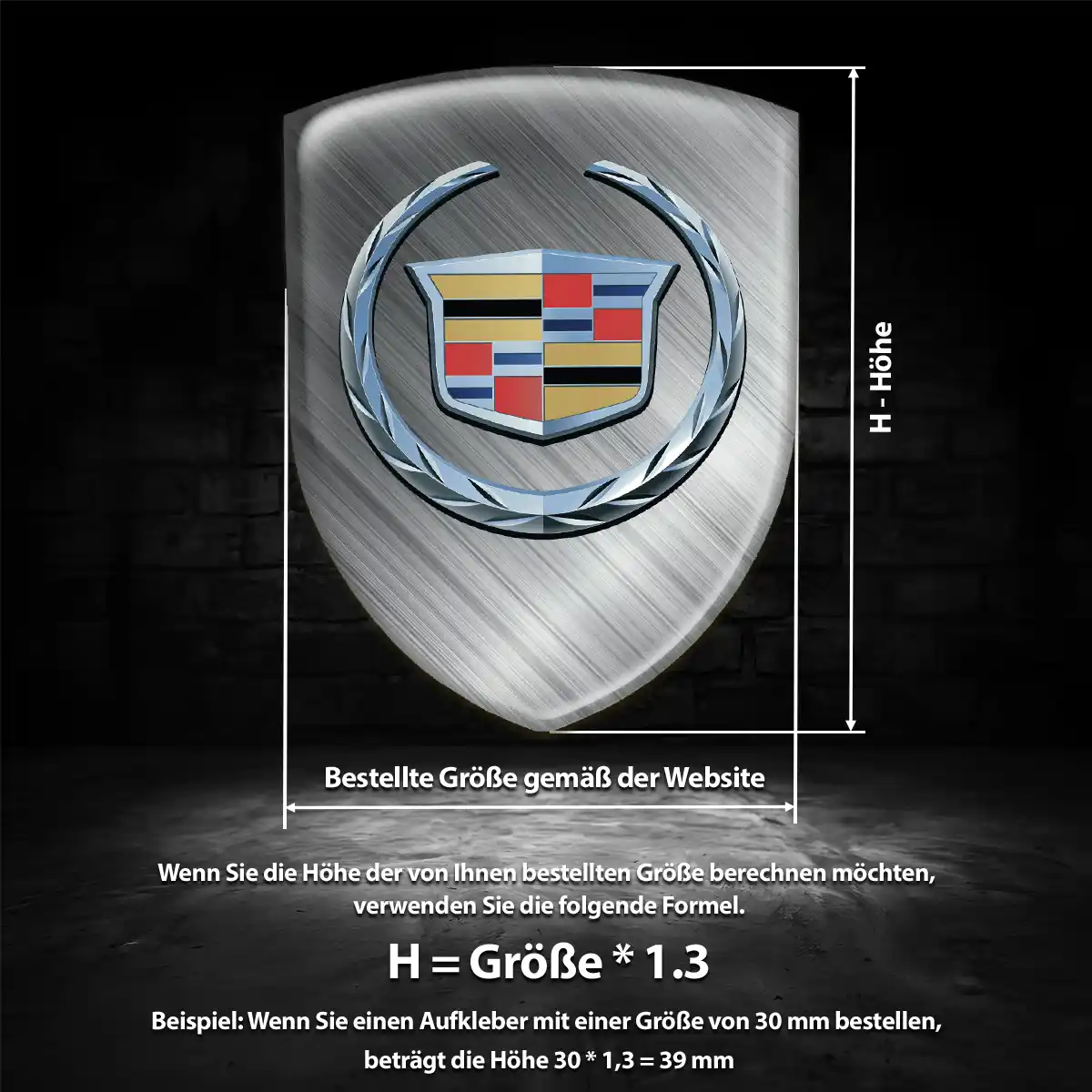 Cadillac Aufkleber 3D Gel Embleme Auto Stilvolles Design