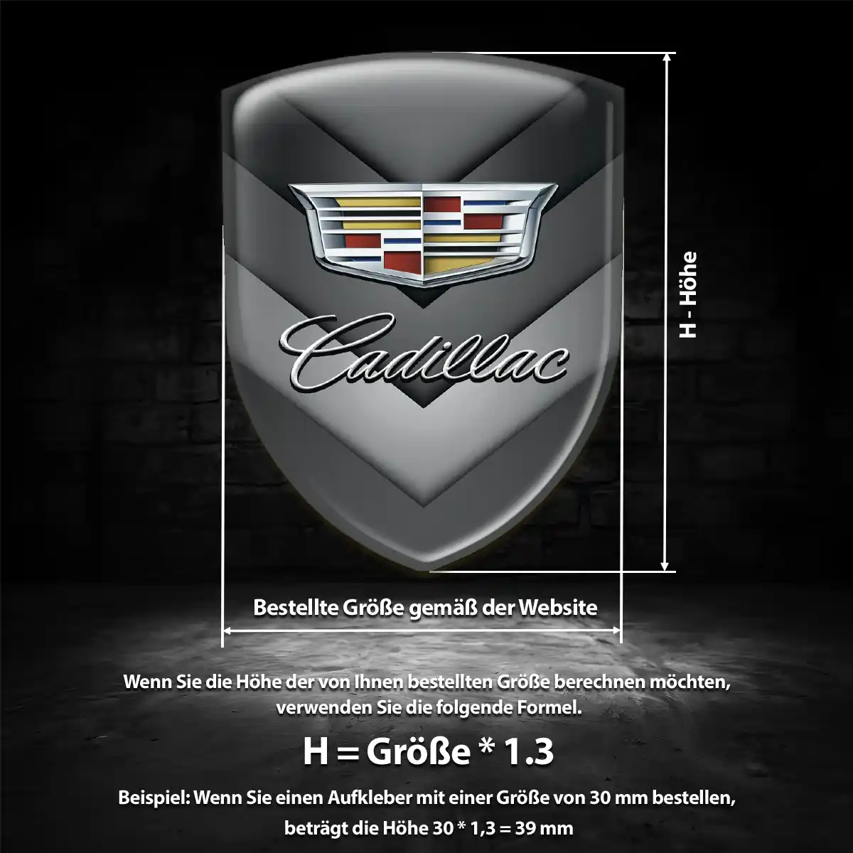 Cadillac Aufkleber 3D Gel Embleme Auto Tuningfahrzeug