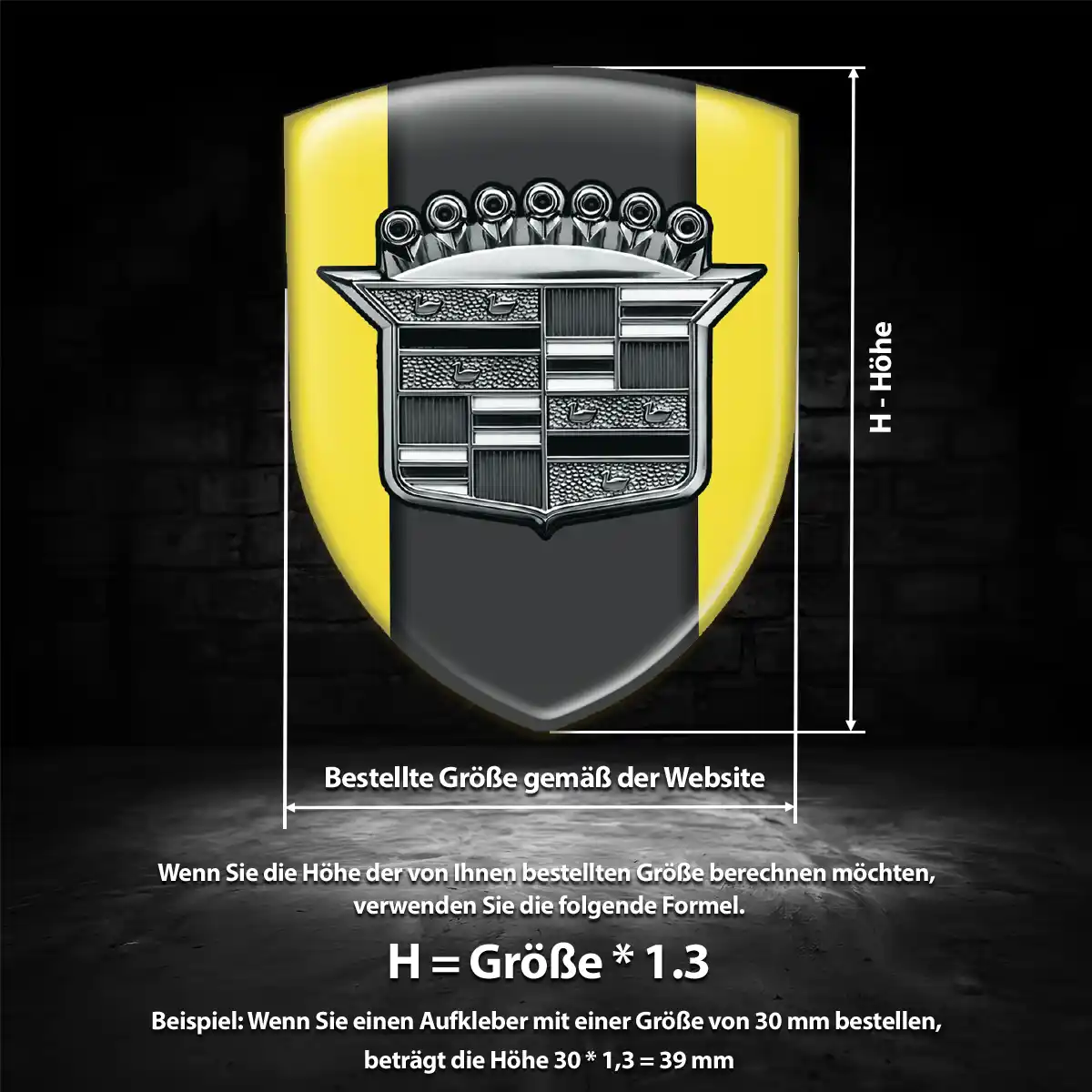 Cadillac Aufkleber 3D Gel Embleme Hohe Qualität