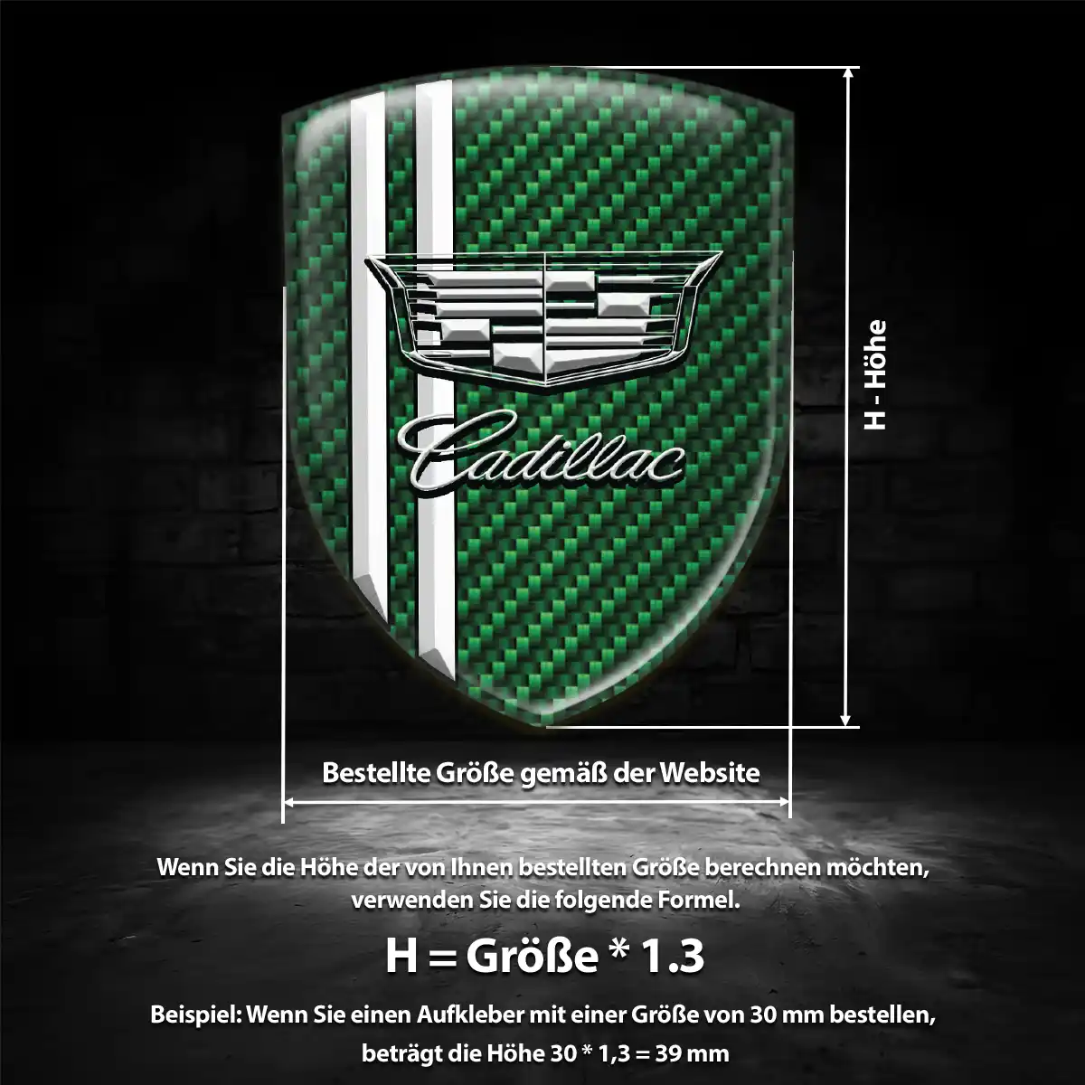 Cadillac Aufkleber 3D Gel Embleme Tuningfahrzeug