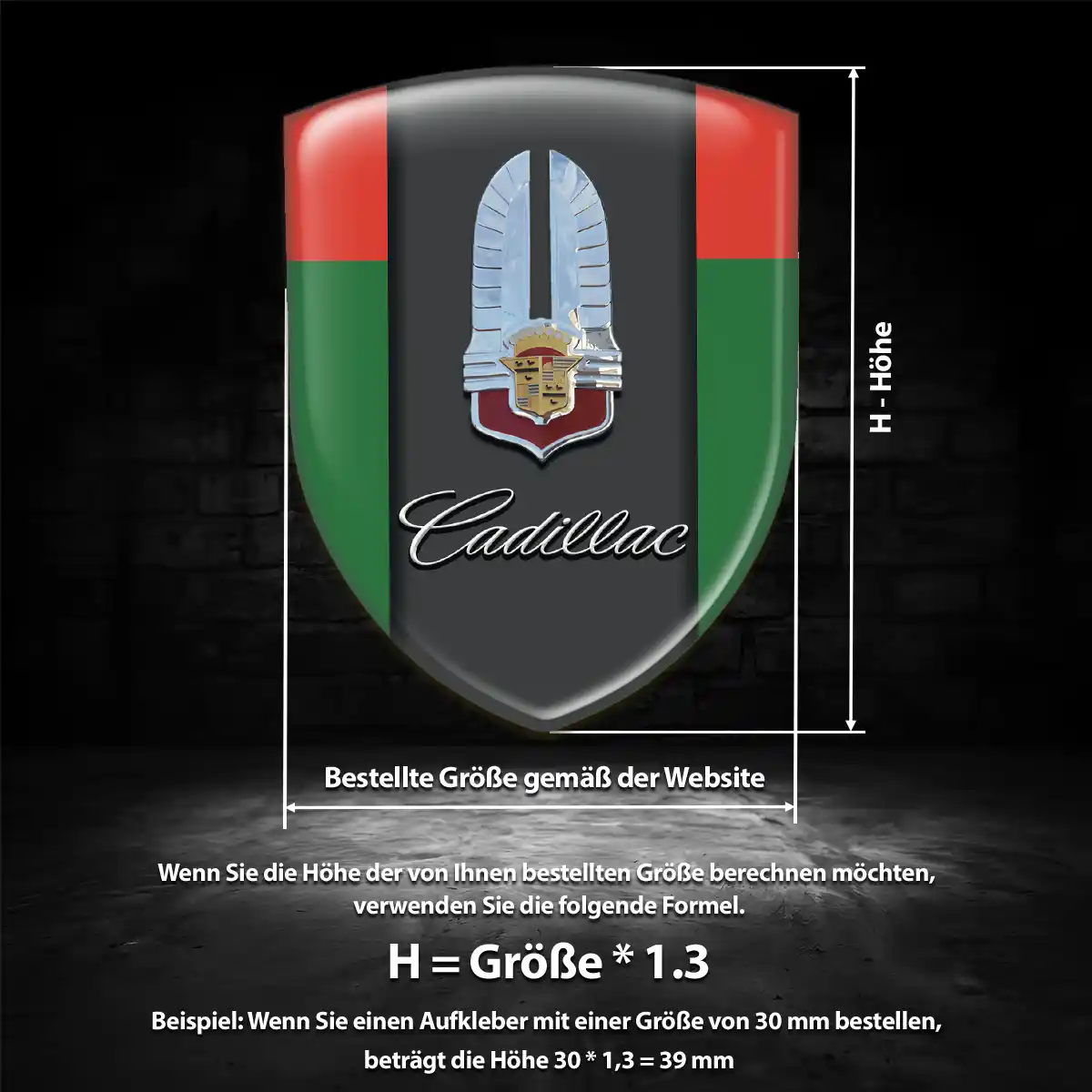 Cadillac Aufkleber 3D Gel Silikon Auto Exterieurdesign
