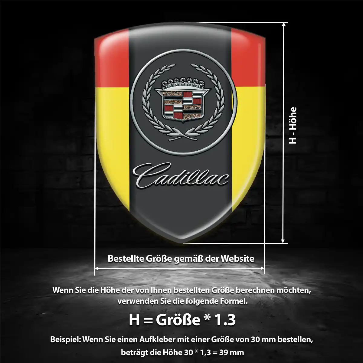 Cadillac Aufkleber 3D Gel Silikon Auto Höchste Qualität