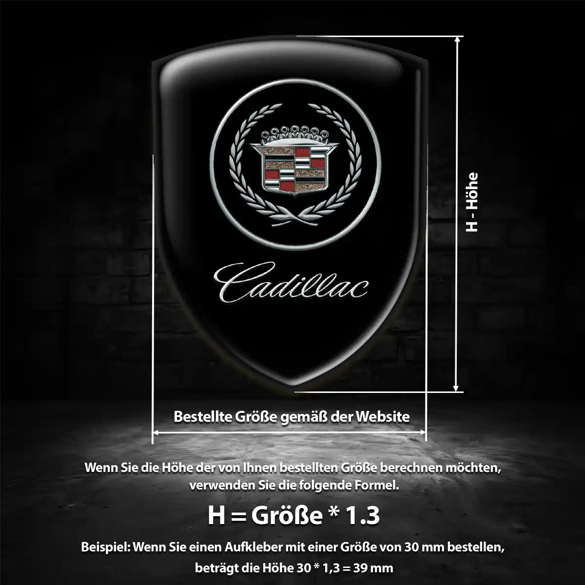 Cadillac Aufkleber 3D Gel Silikon Auto Hochwertiges Harz