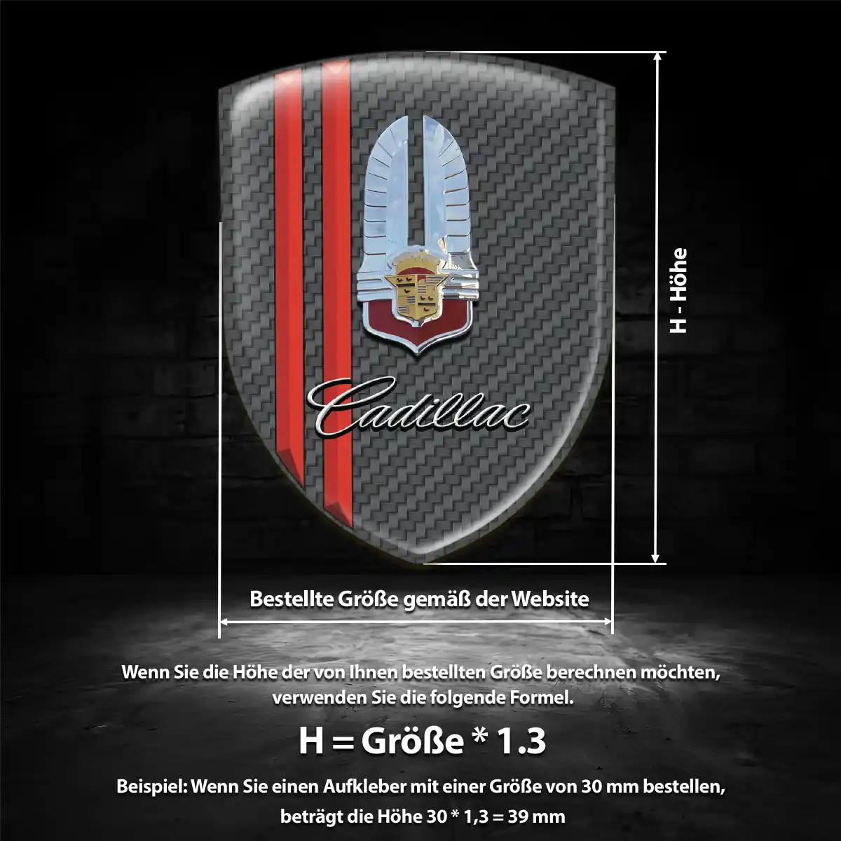 Cadillac Aufkleber 3D Gel Silikon Auto Hohe Qualität