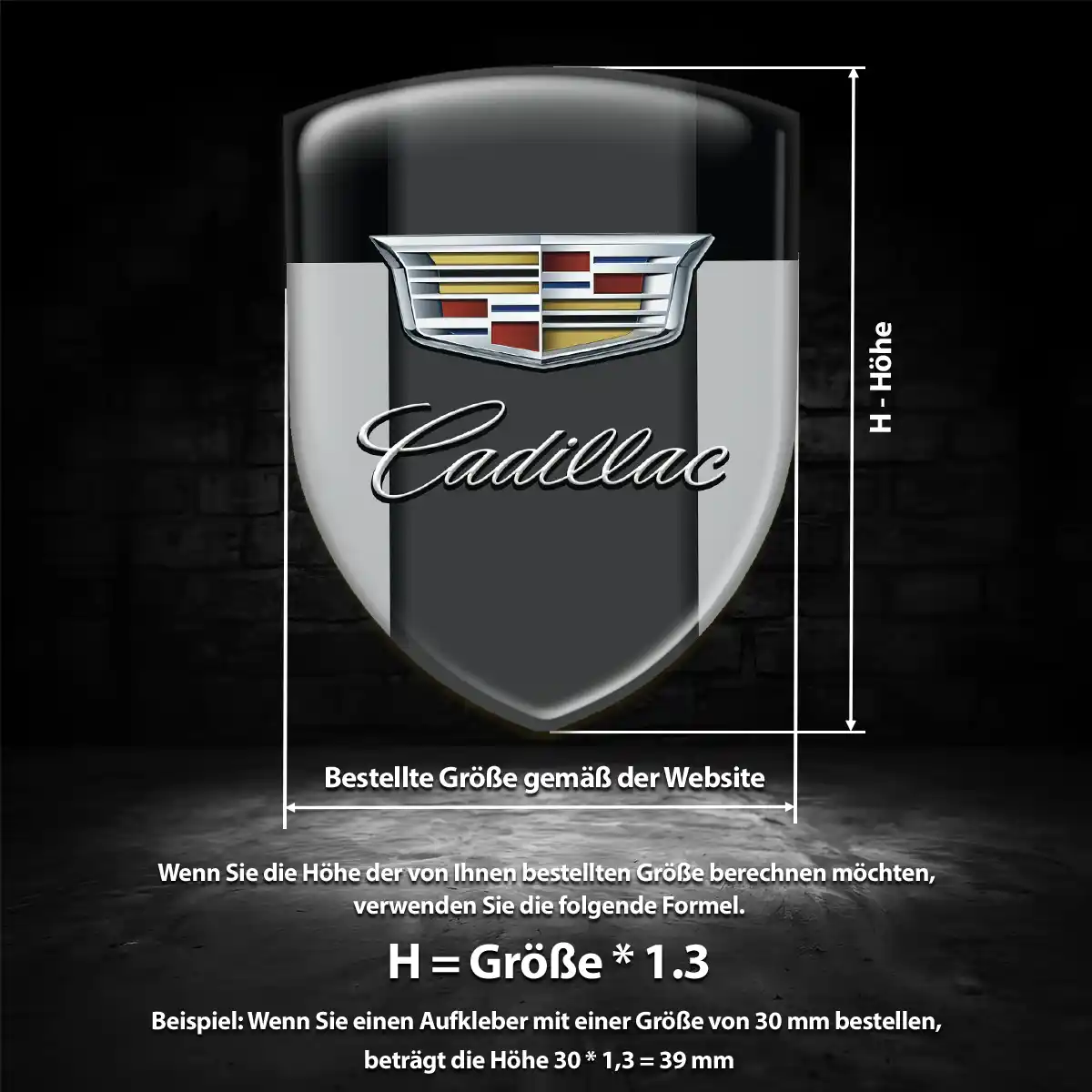 Cadillac Aufkleber 3D Gel Silikon Auto Modernes Design