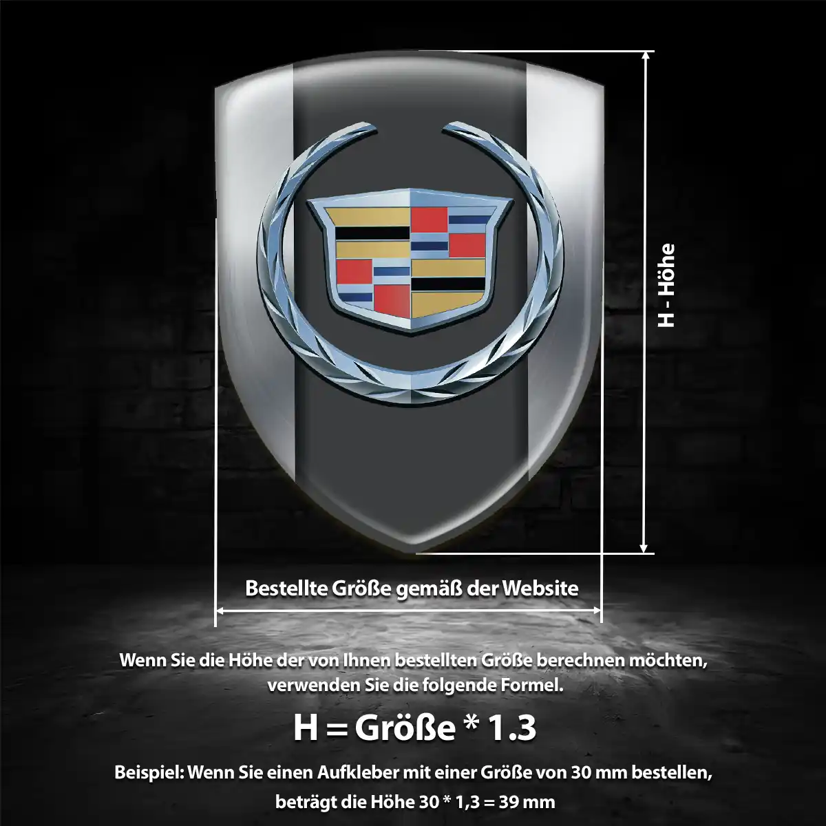 Cadillac Aufkleber 3D Gel Silikon Auto Premium-Edition
