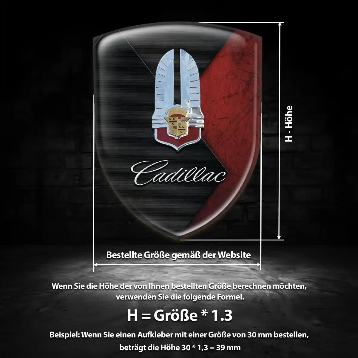 Cadillac Aufkleber 3D Gel Silikon Auto Premiumqualität