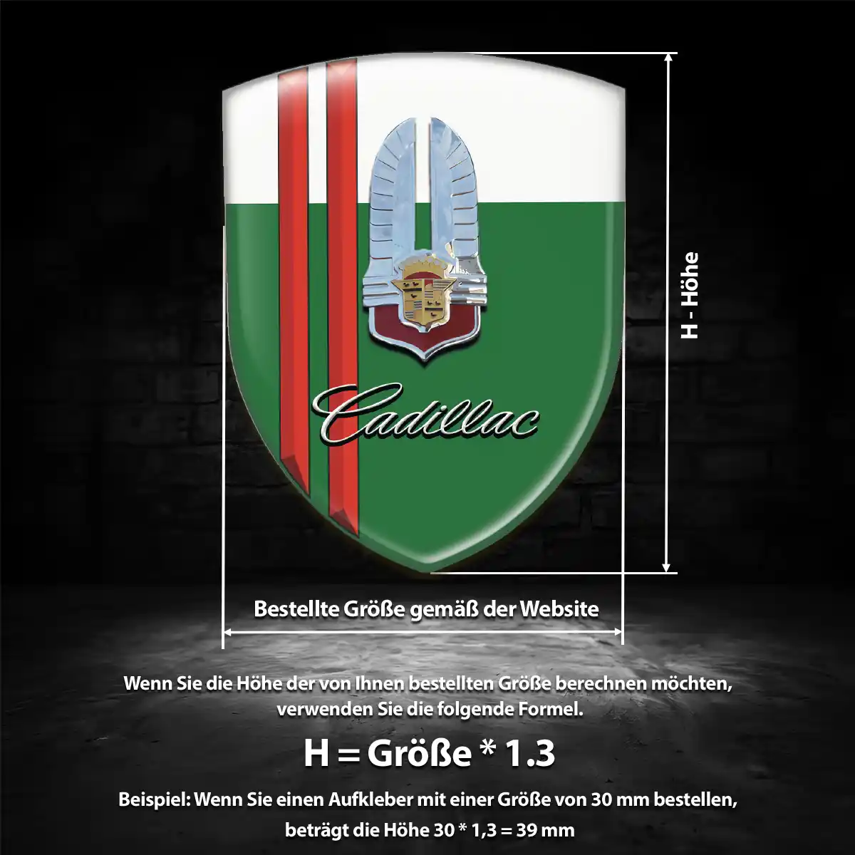 Cadillac Aufkleber 3D Gel Silikon Auto Stilvolles Design