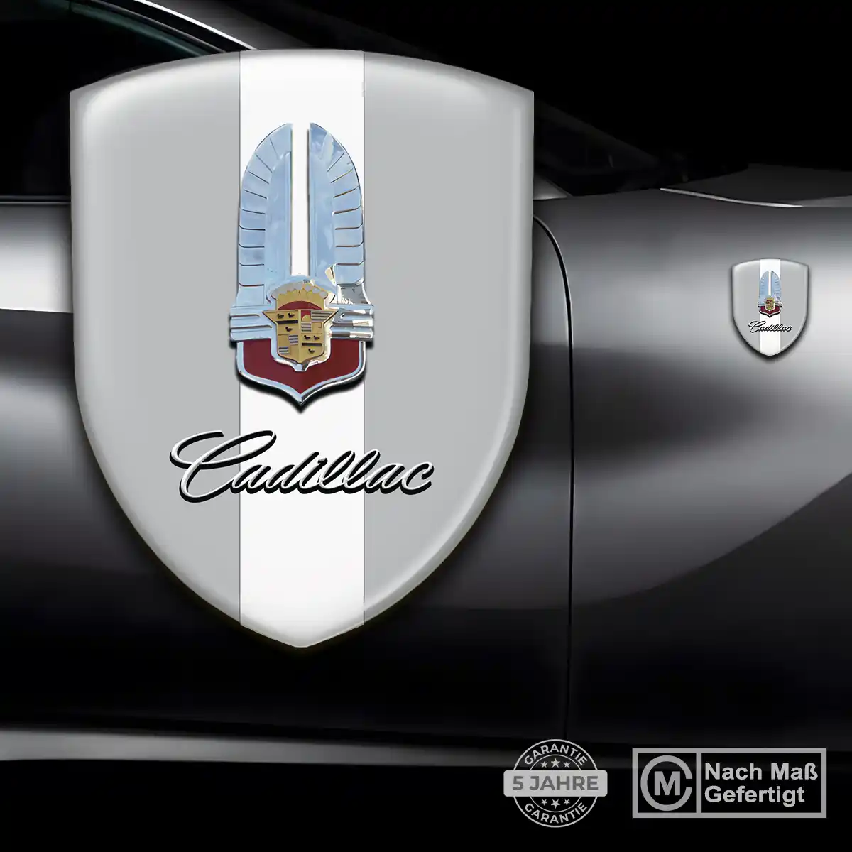 Cadillac Aufkleber 3D Gel Silikon Edles Design