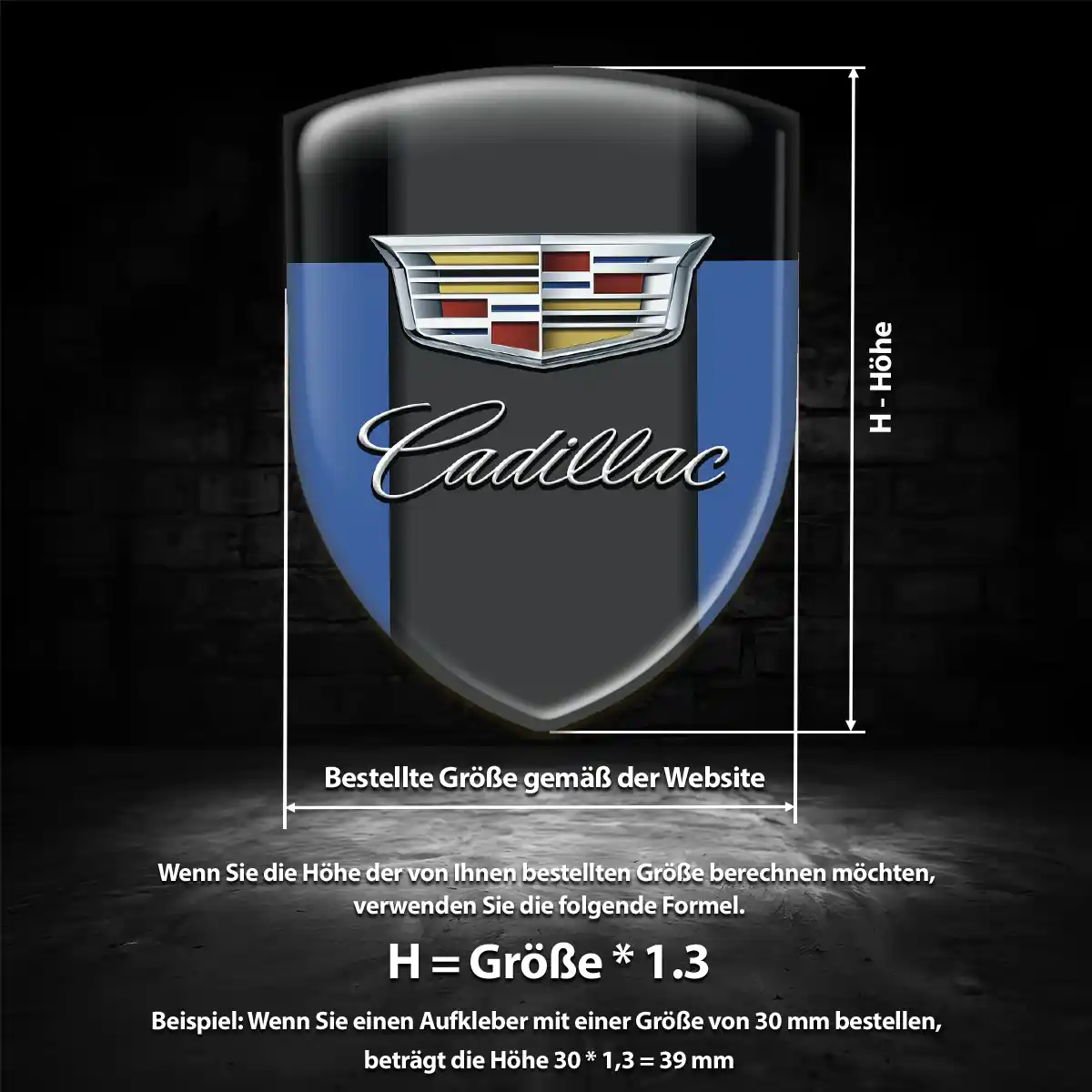 Cadillac Aufkleber 3D Gel Silikon Interieurdesign