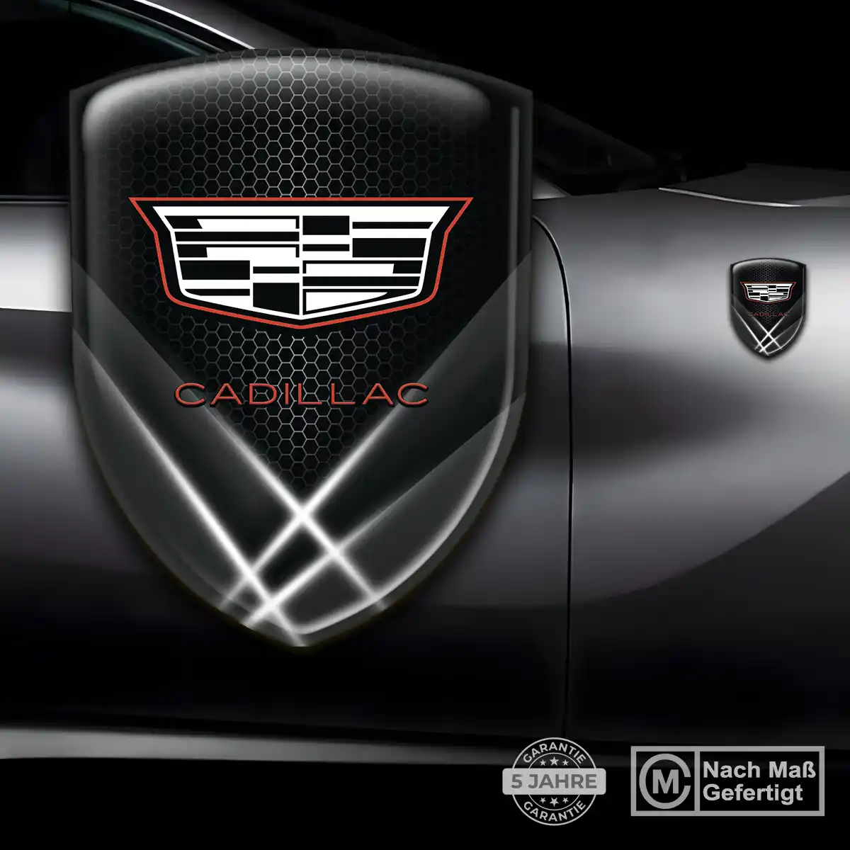 Cadillac Aufkleber 3D Gel Wappen Ausdrucksstarkes Design