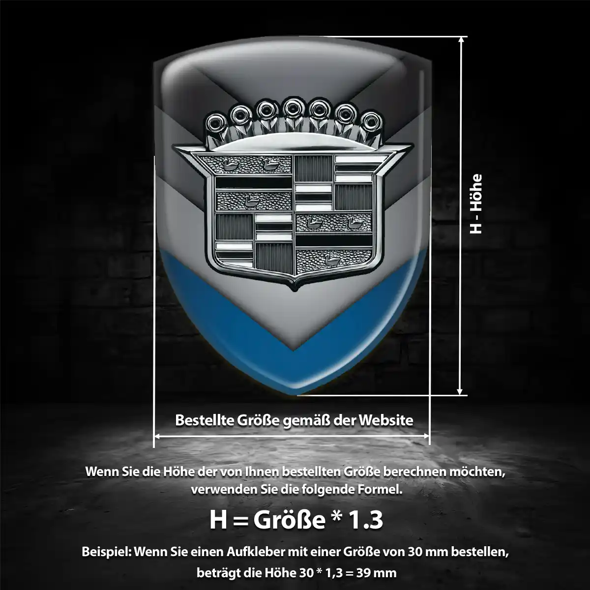 Cadillac Aufkleber 3D Gel Wappen Auto Elegantes Design