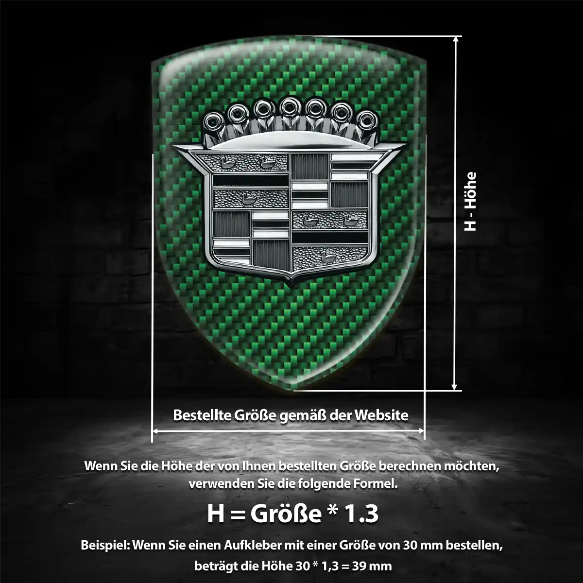 Cadillac Aufkleber 3D Gel Wappen Auto Exterieurdesign