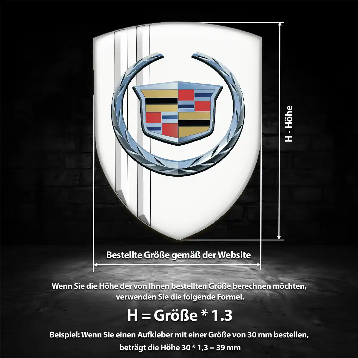 Cadillac Aufkleber 3D Gel Wappen Auto Hochwertiges Harz