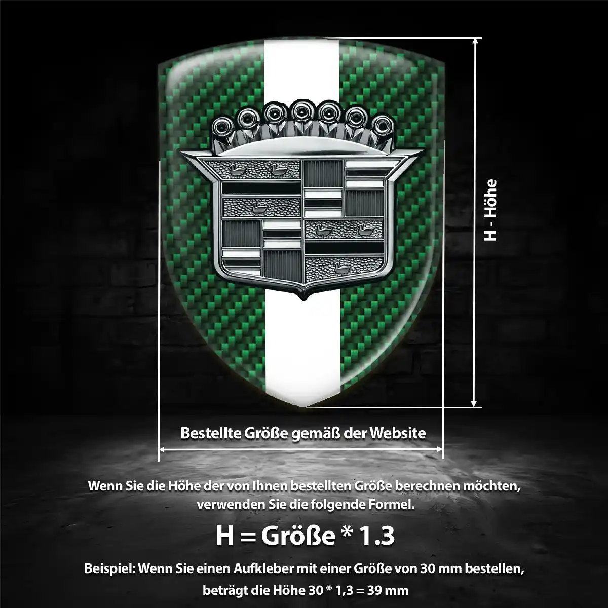 Cadillac Aufkleber 3D Gel Wappen Auto Luxus-Edition