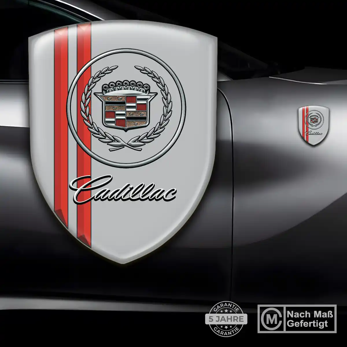 Cadillac Aufkleber 3D Gel Wappen Auto Premiumqualität