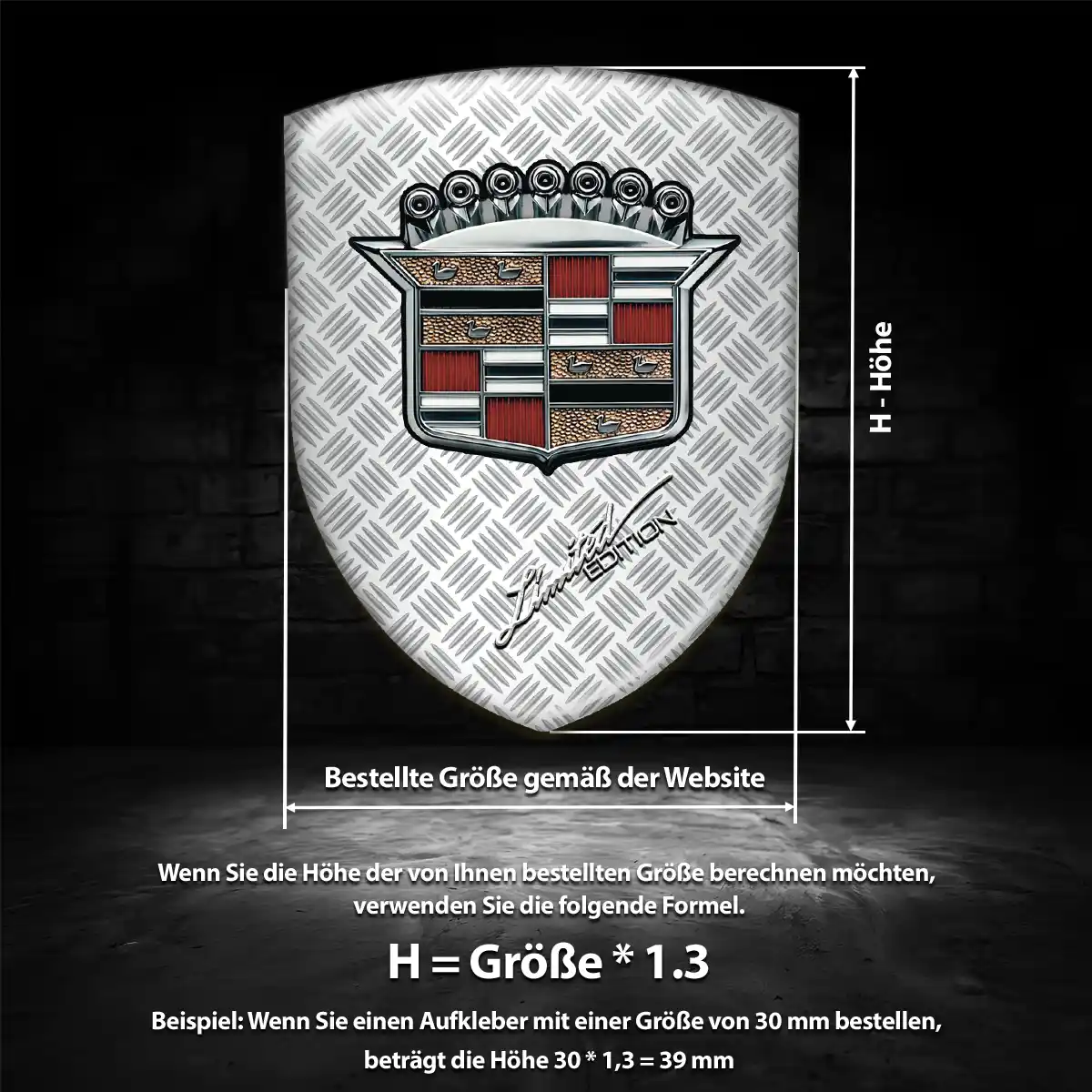 Cadillac Aufkleber 3D Gel Wappen Auto Stilvolles Design