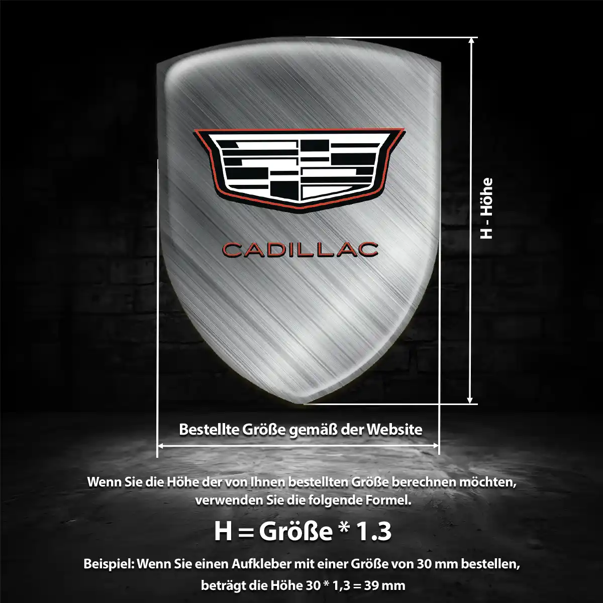Cadillac Aufkleber 3D Gel Wappen Auto Tuningfahrzeug