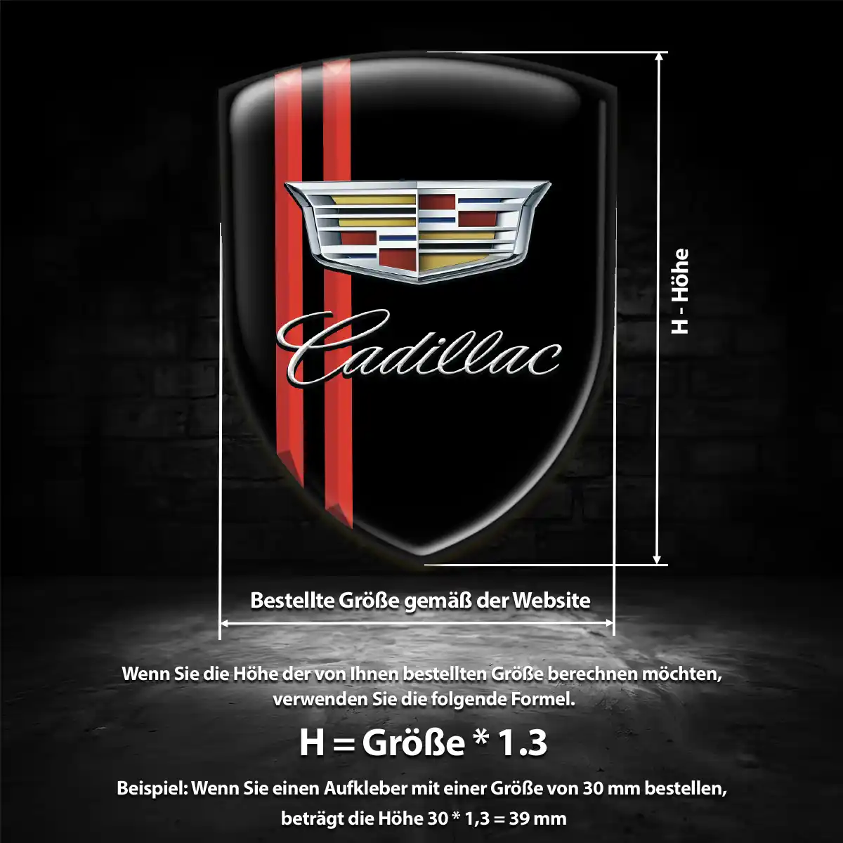 Cadillac Aufkleber 3D Gel Wappen Auto Verlässliche Qualität