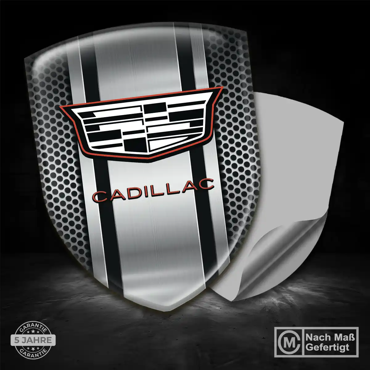 Cadillac Aufkleber 3D Gel Wappen Edles Design