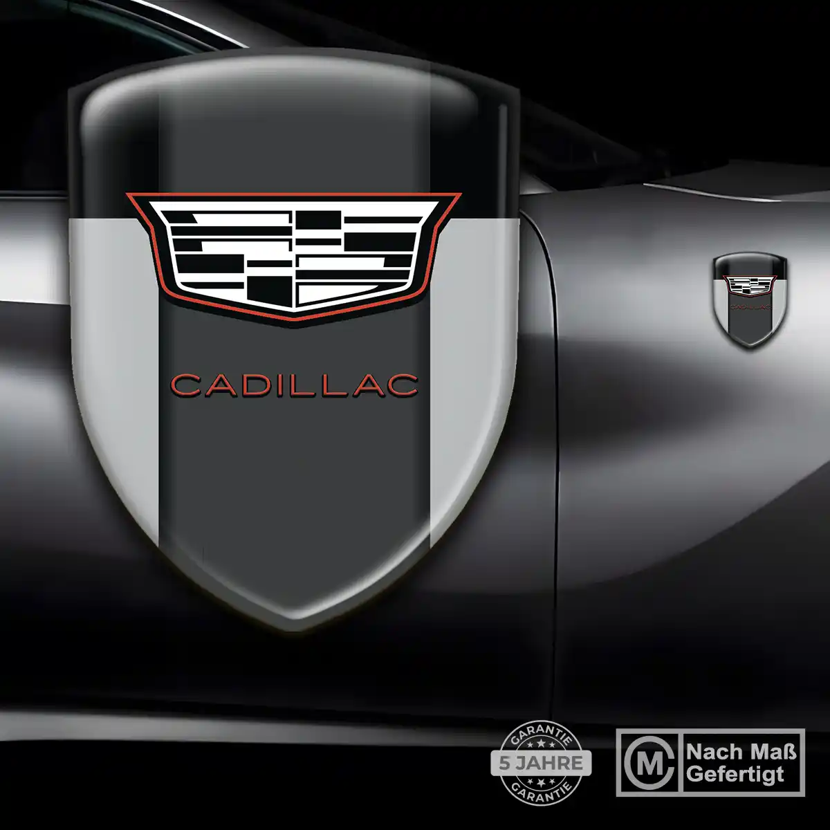 Cadillac Aufkleber 3D Gel Wappen Elegantes Design