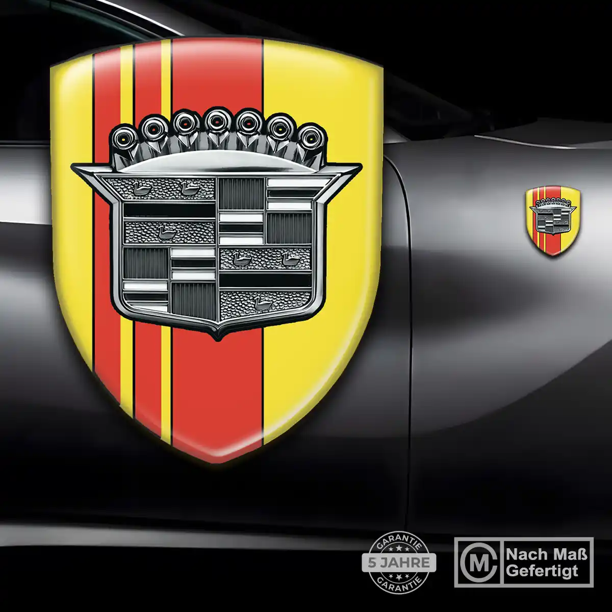 Cadillac Aufkleber 3D Gel Wappen Erstklassige Qualität
