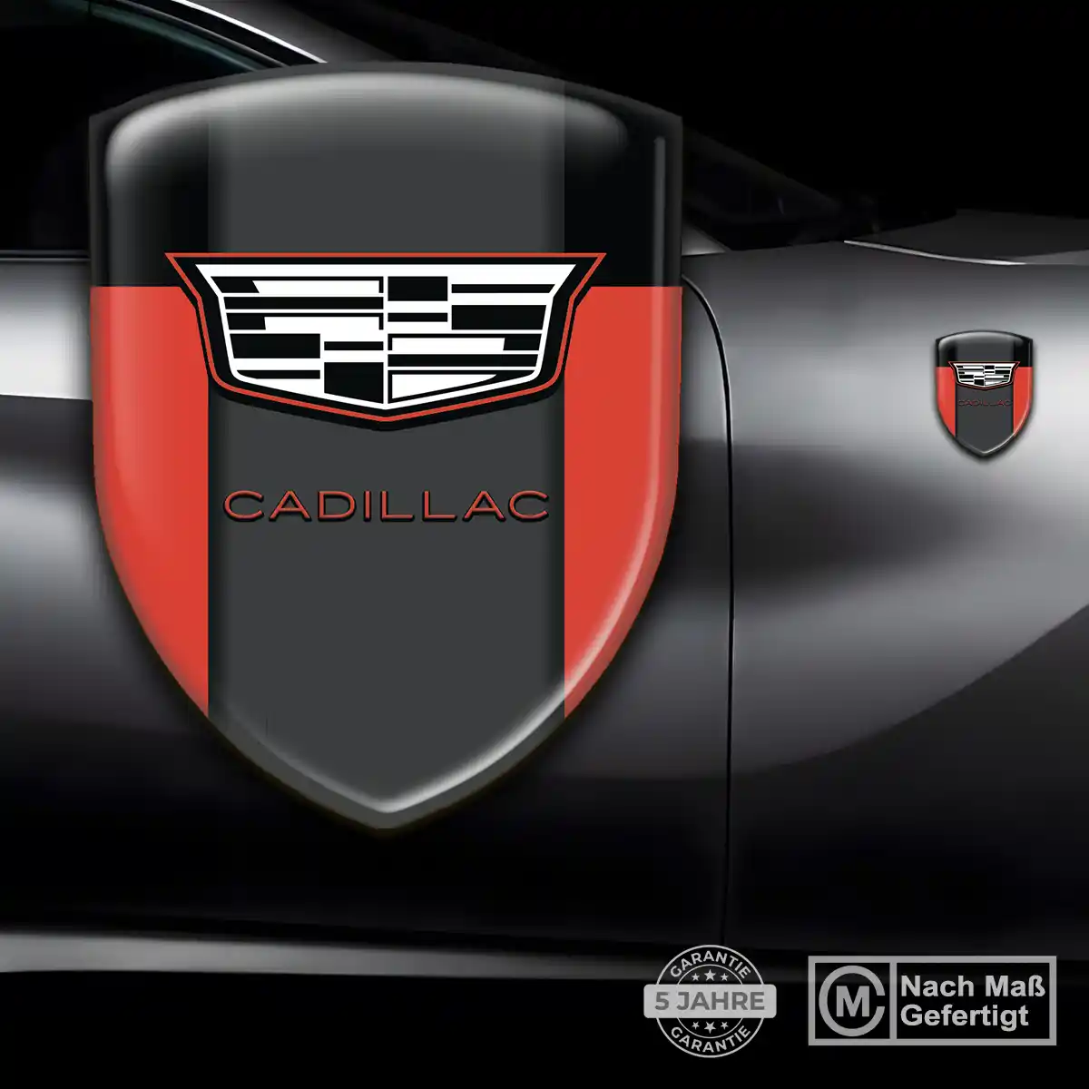 Cadillac Aufkleber 3D Gel Wappen Höchste Qualität