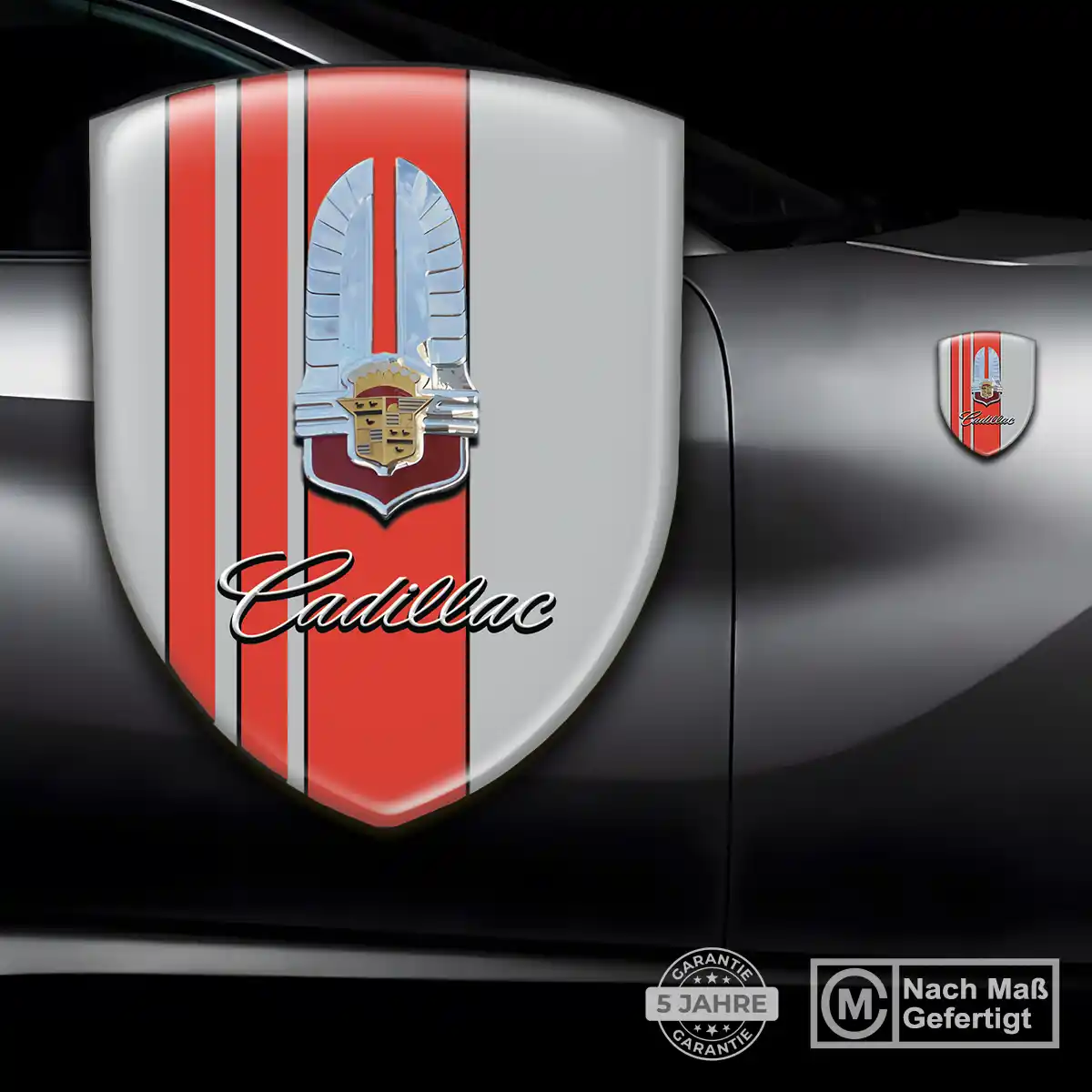 Cadillac Aufkleber 3D Gel Wappen Interieurdesign