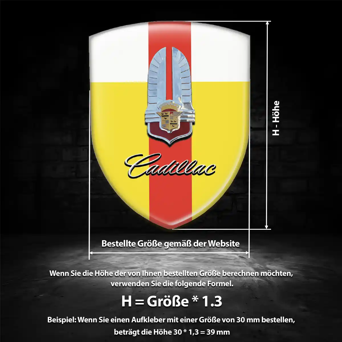 Cadillac Aufkleber 3D Gel Wappen Luxus-Edition