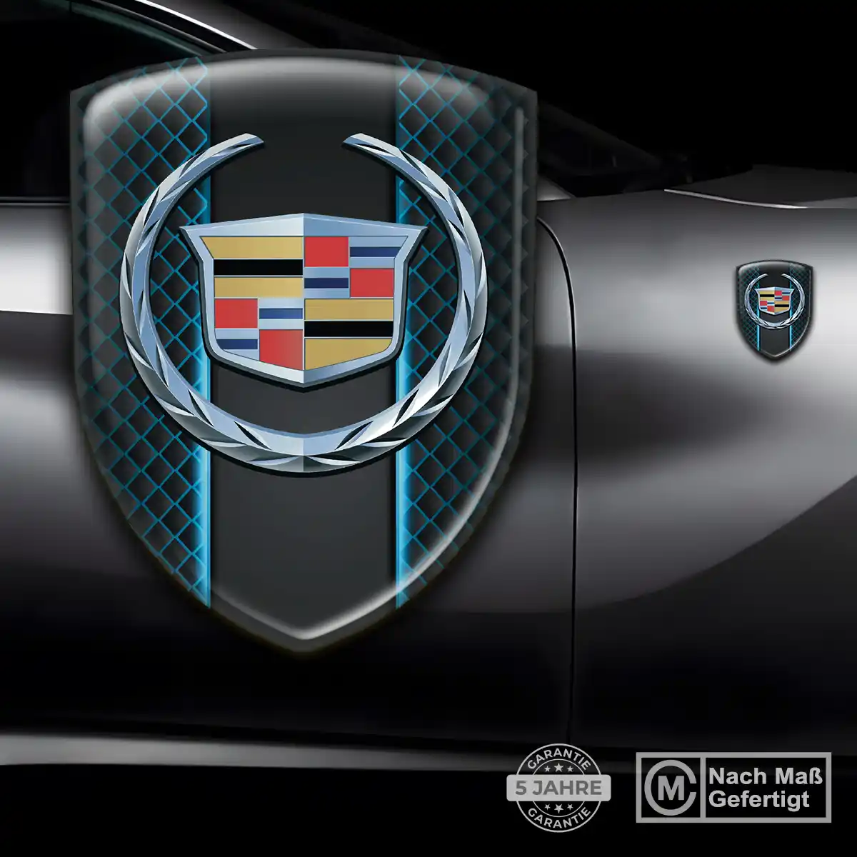 Cadillac Aufkleber 3D Gel Wappen Modernes Design