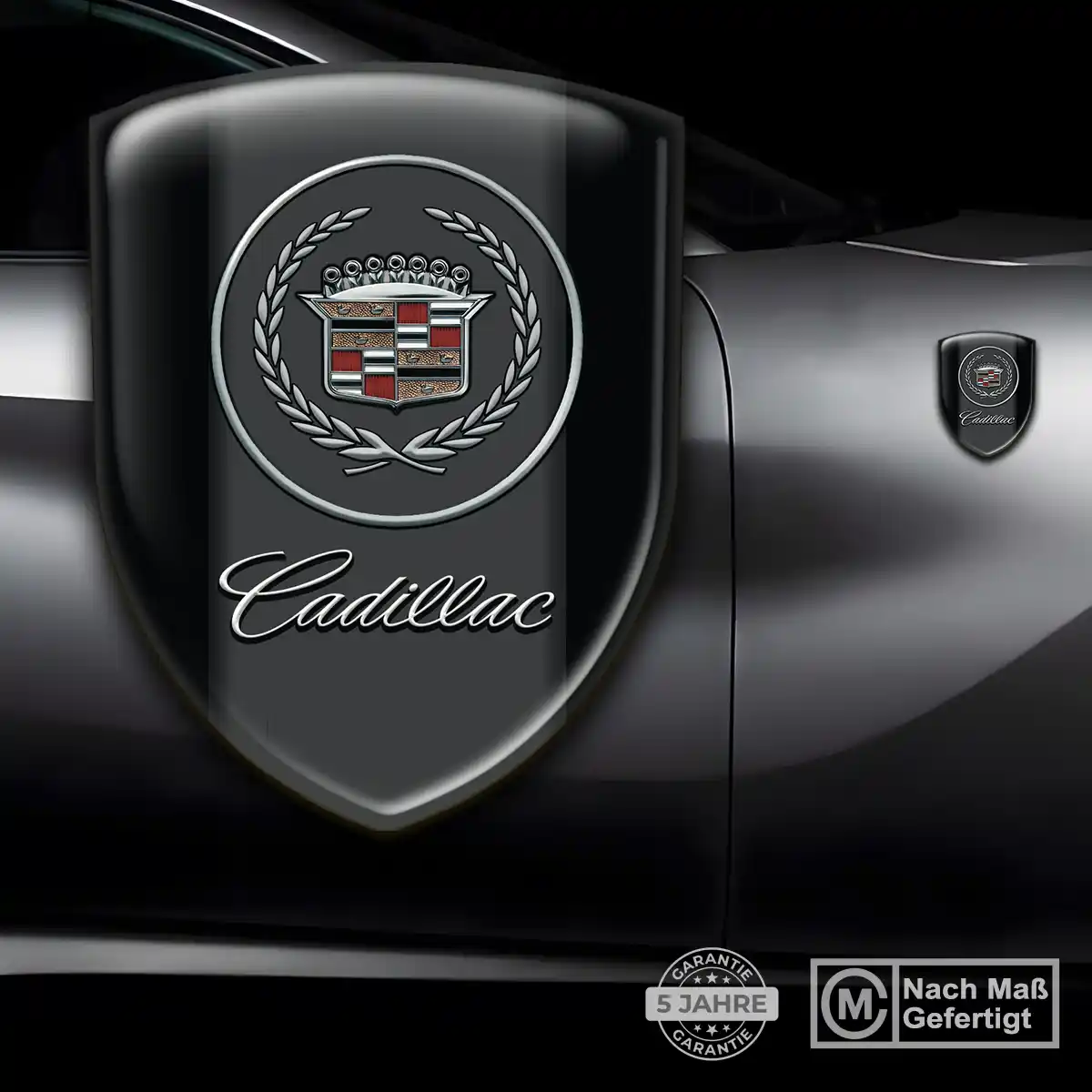 Cadillac Aufkleber 3D Gel Wappen Premiumqualität