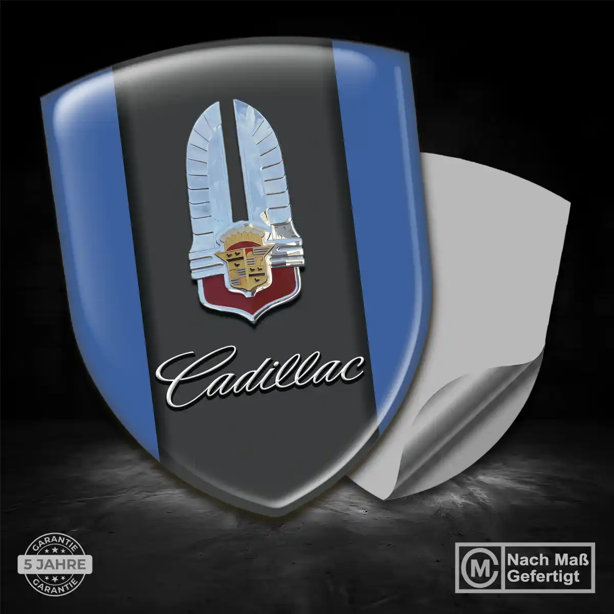 Cadillac Aufkleber 3D Gel Wappen Stilvolles Design